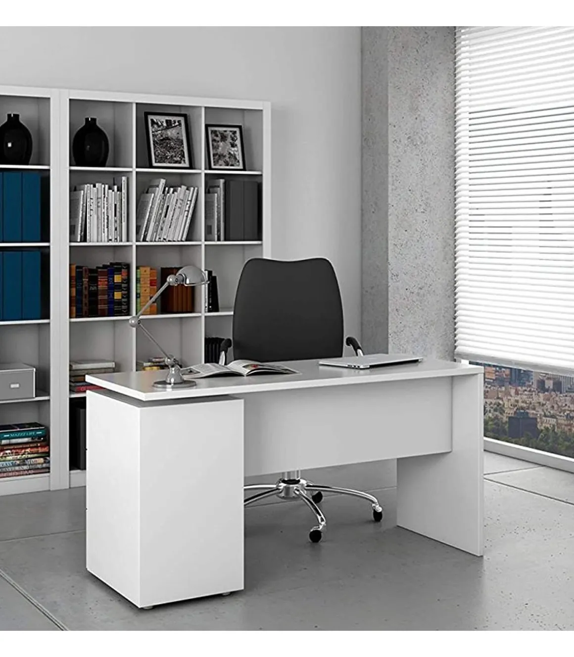 Mesa despacho Tokio tres cajones blanco artik 74 cm(alto)138 cm(ancho)60 cm(largo)