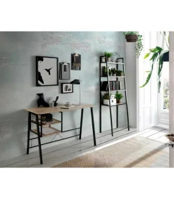 Mesa escritorio con baldas laterales Adriana, 120 x 52 x 76.5 cm (largo x ancho x alto)