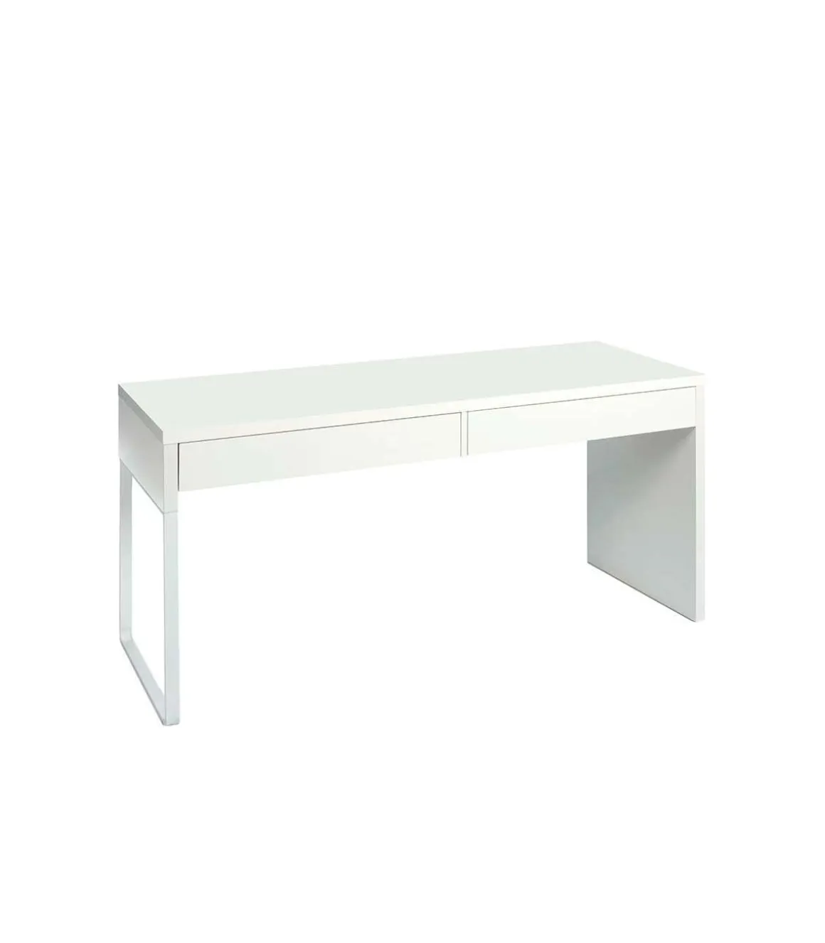 Mesa escritorio reversible 2 cajones Dallas en acabado blanco 138 cm(ancho), 75 cm(alto), 50 cm(fondo)