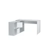Mesa escritorio reversible con buc modelo Desing acabado en Gris Cemento y Blanco Artik