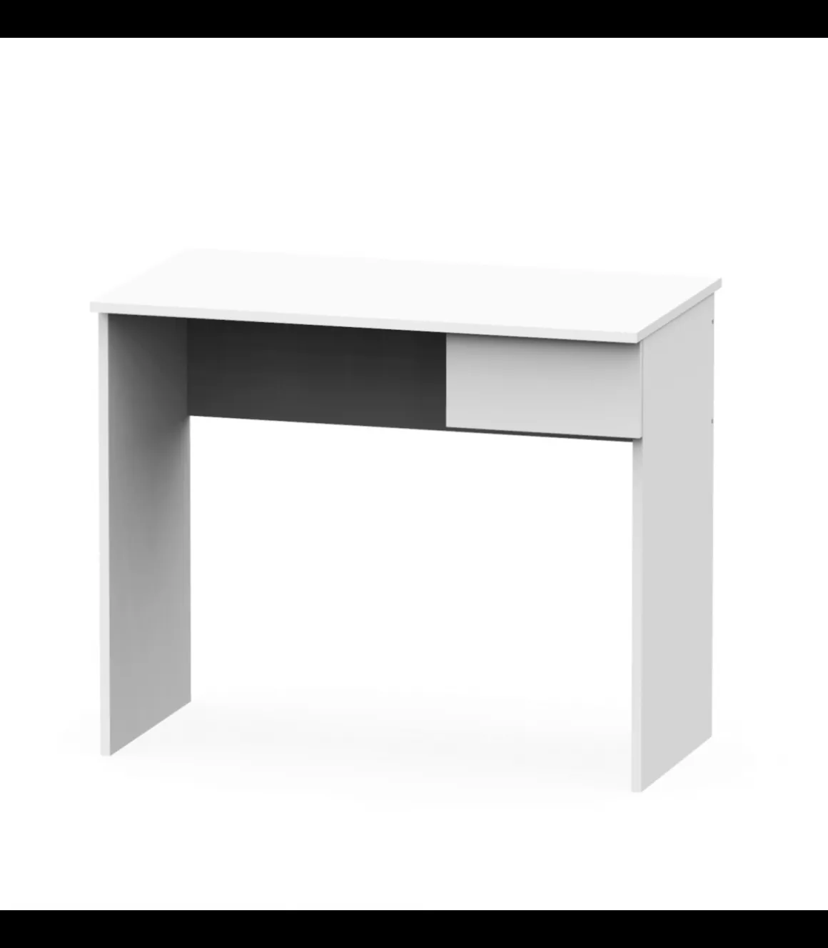 Mesa escritorio Turín con un cajón acabado blanco brillo, 75 cm(alto)90 cm(ancho)50 cm(fondo)