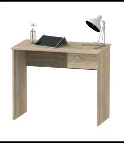 Mesa escritorio Turín con un cajón acabado roble, 75 cm(alto)90 cm(ancho)50 cm(fondo)