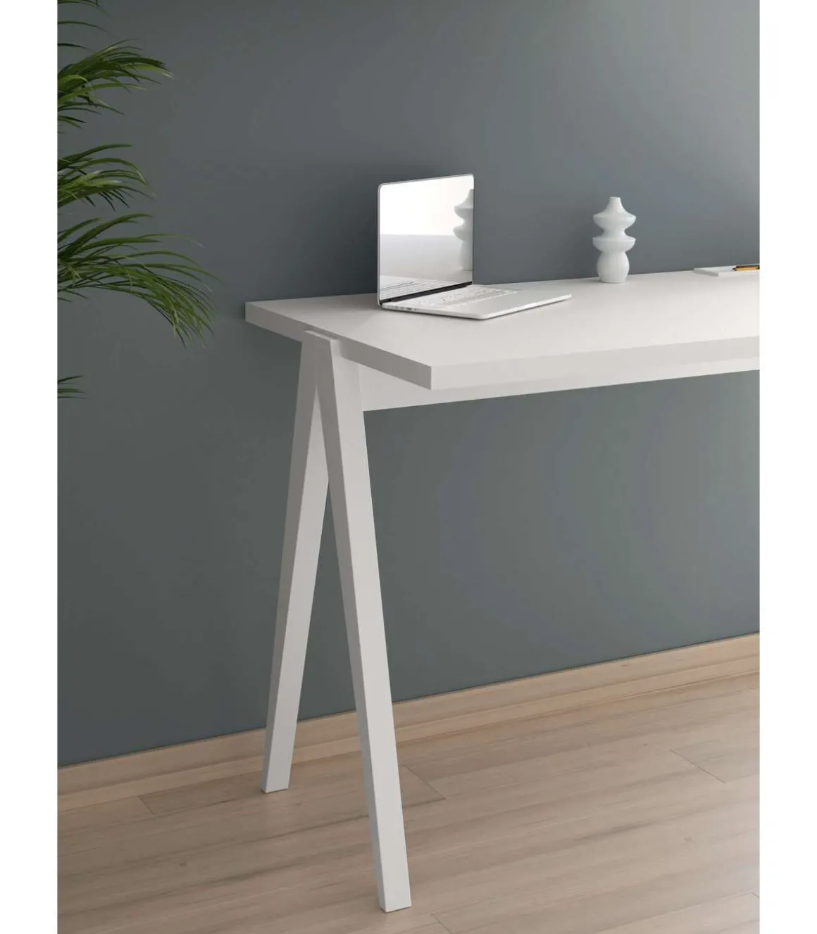Mesa estudio Mod-635 acabado blanco, 60 x 120 x 78 cm (fondo x ancho x alto)