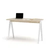 Mesa estudio Mod-635 acabado en color roble combinado con blanco, 60 x 120 x 78 cm (fondo x ancho x alto)