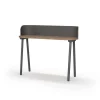 Mesa estudio Mod-634 acabado en color nogal/grafito, 40 x 120 x 95 cm (fondo x ancho x alto)