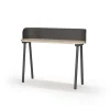 Mesa estudio Mod-634 acabado en color roble/grafito, 40 x 120 x 95 cm (fondo x ancho x alto)