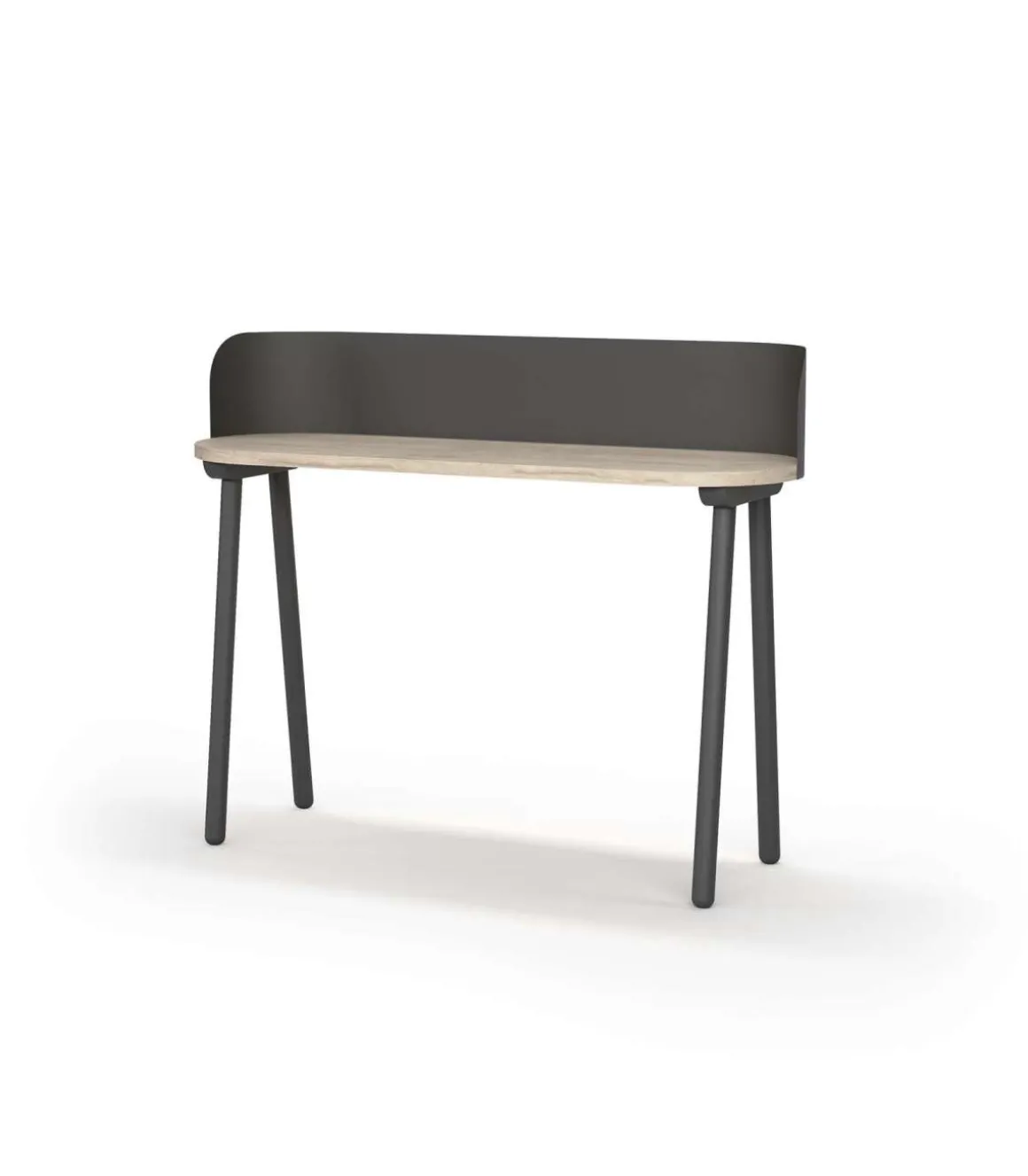 Mesa estudio Mod-634 acabado en color roble/grafito, 40 x 120 x 95 cm (fondo x ancho x alto)