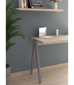 Mesa estudio Mod-629 acabado roble/gris, 47x 107 x 78 cm (fondo x ancho x alto)