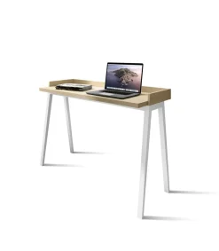 Mesa estudio Mod-Nairobi acabado roble blanco, 47 x 110 x 81 cm (fondo x ancho x alto)
