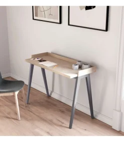 Mesa estudio Mod-Nairobi acabado roble/gris, 47 x 110 x 81 cm (fondo x ancho x alto)