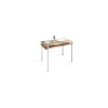 Mesa estudio Mod-Rio acabado roble/blanco, 54 x 100 x 77 cm (fondo x ancho x alto)