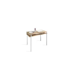 Mesa estudio Mod-Rio acabado roble/blanco, 54 x 100 x 77 cm (fondo x ancho x alto)