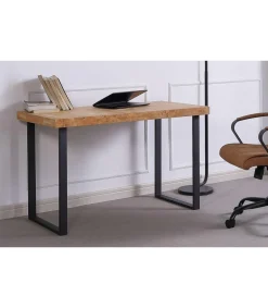 Mesa estudio Natural roble nordish estructura negro 120 cm(ancho) 60 cm(fondo) 73 cm(alto)