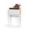 Mesa estudio para colgar Mod-630 acabado nogal/blanco, 39 x 75 x 117 cm (fondo x ancho x alto)