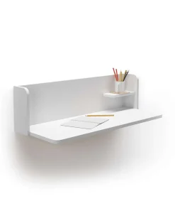 Mesa estudio para colgar Mod-Roman acabado blanco, 35 x 90 x 25 cm (fondo x ancho x alto)