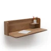 Mesa estudio para colgar Mod-Roman acabado nogal, 35 x 90 x 25 cm (fondo x ancho x alto)