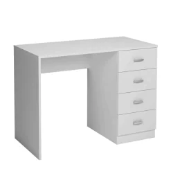 Mesa estudio Saturno en blanco con 4 cajones. 74 cm(alto)100 cm(ancho)50 cm(fondo)