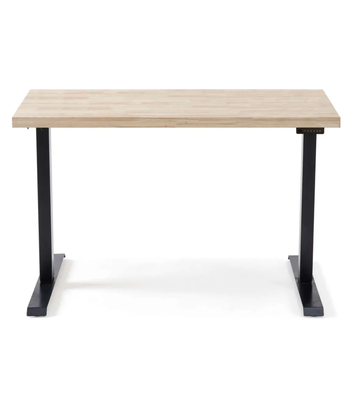 Mesa estudio STAND-140 elevable y motorizada acabado roble nordish/negro, 76/126cm(alto) 120cm(ancho) 70cm(fondo)
