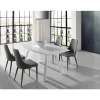 Mesa extensible acabado en blanco brillo Astrid, 180/230 x 95 x 76,5 cm (largo x ancho x alto)