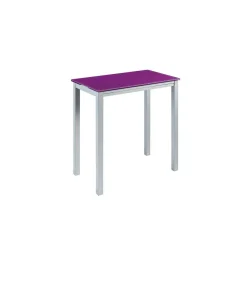 Mesa extensible alta Laia acabado cristal morado, 95 (alto) x 95 (largo) x 55/95 ancho