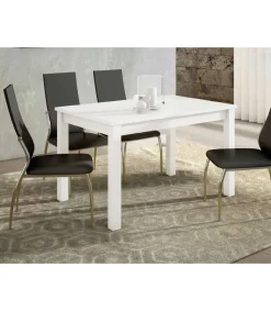 Mesa extensible Padul en roble blanco. 120/160 x 80 cm x 76 cm