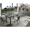 Mesa extensible rectangular sobre de vidrio Camelia, 140/200 x 90 x 76 cm (largo x ancho x alto)