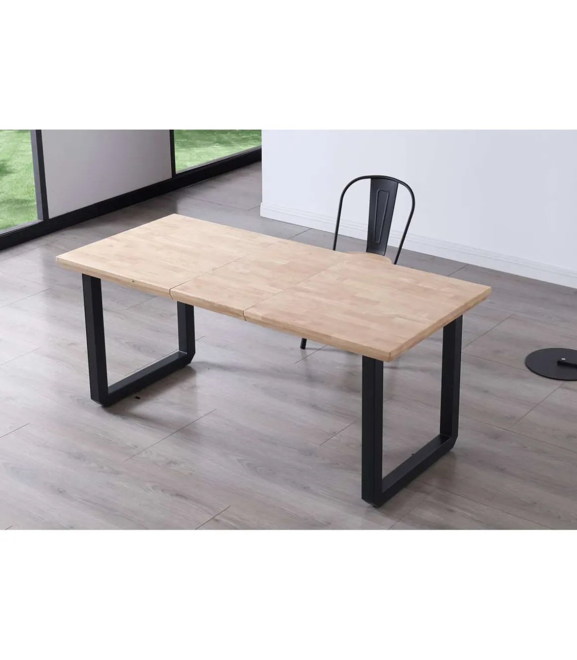 Mesa extensible Roma Roble nordish pata negra 77 cm(alto)140-180-220 cm(ancho)80 cm(largo)