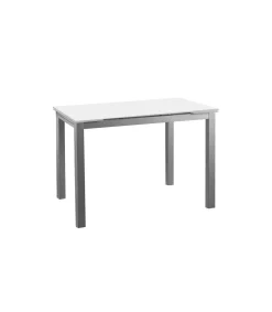 Mesa extensible salon o comedor en acabado color blanco, 76 cm(alto)120/180 cm(ancho)80 cm(largo)