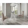 Mesa fija circular de vidrio templado Aroa, 120 x 77 cm (diámetro x alto)