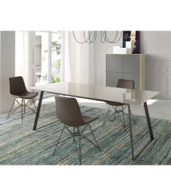 Mesa fija rectangular en blanco Leire, 180 x 90 x 75 cm (largo x ancho x alto)