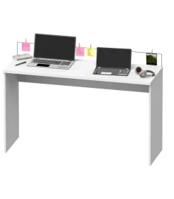 Mesa oficina o despacho Haley acabado blanco 77/89 cm(alto)131.5 cm(ancho)45 cm(fondo)