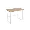 Mesa oficina o despacho patas metálicas en acabado roble/blanco 76 cm(alto)100 cm(ancho)52 cm(largo)