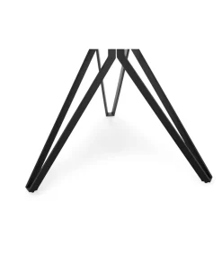 Mesa para comedor redonda fija Md-Malena acabado cerámica gris claro, 120cm(ancho) 76cm(altura) 120cm(fondo).