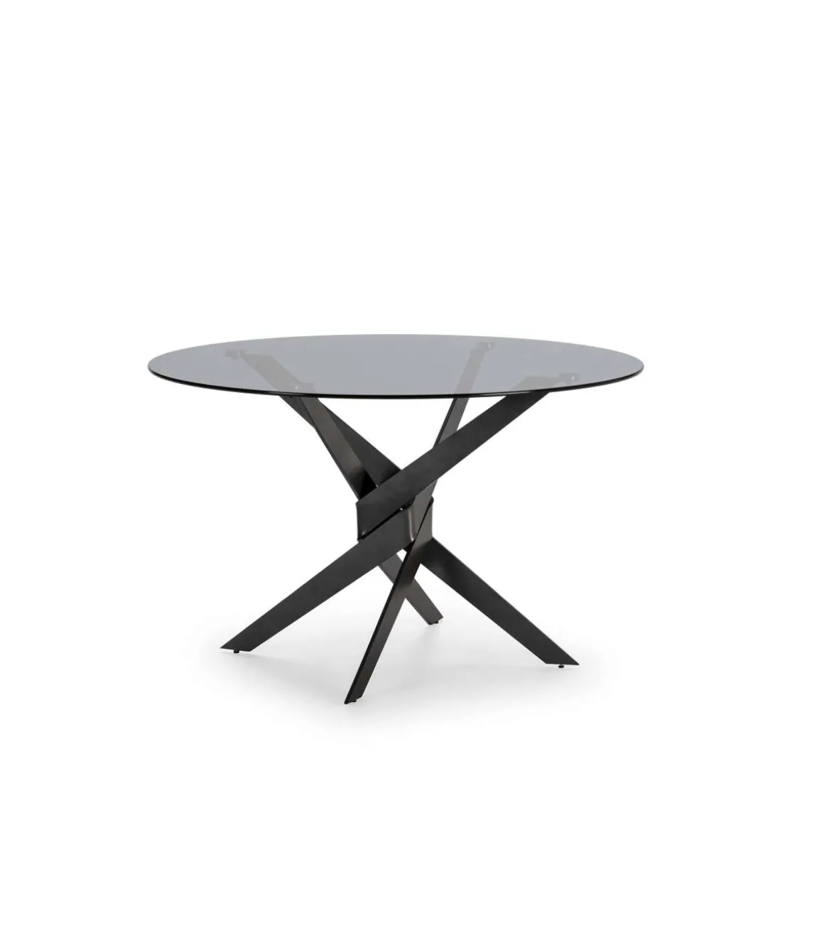 Mesa para comedor redonda fija Md-Jimena acabado gris, 120cm(ancho) 76cm(altura) 120cm(fondo).