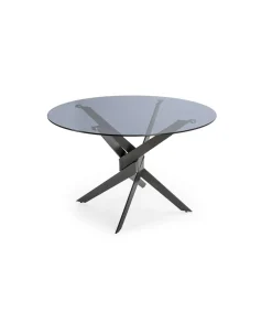 Mesa para comedor redonda fija Md-Jimena acabado gris, 140cm(ancho) 76cm(altura) 140cm(fondo).