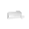 Mesa para oficina o estudio esquinero acabado blanco, 73/75 cm(alto)140/180 cm(ancho)80/60 cm(fondo)