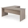 Mesa para oficina o estudio esquinero acabado olmo claro, 73/75 cm(alto)140/180 cm(ancho)80/60 cm(fondo)