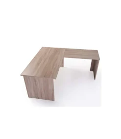 Mesa para oficina o estudio esquinero acabado olmo claro, 73/75 cm(alto)140/180 cm(ancho)80/60 cm(fondo)
