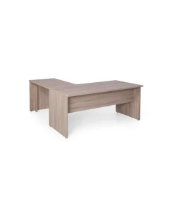 Mesa para oficina o estudio esquinero acabado olmo claro, 73/75 cm(alto)140/180 cm(ancho)80/60 cm(fondo)