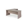 Mesa para oficina o estudio esquinero acabado olmo claro 73 cm(alto)160/180 cm(ancho)80/60 cm(fondo)