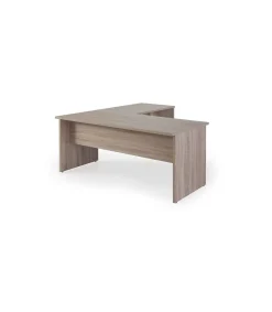 Mesa para oficina o estudio esquinero acabado olmo claro 73 cm(alto)160/180 cm(ancho)80/60 cm(fondo)