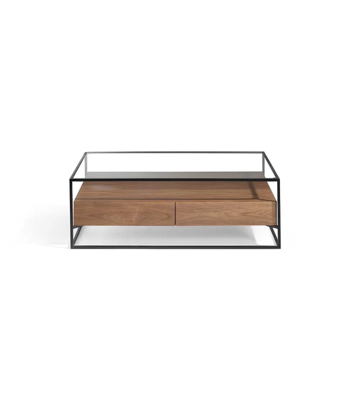 Mesa rectangular chapada en nogal Naia, 120 x 70 x 40 cm (largo x ancho x alto)