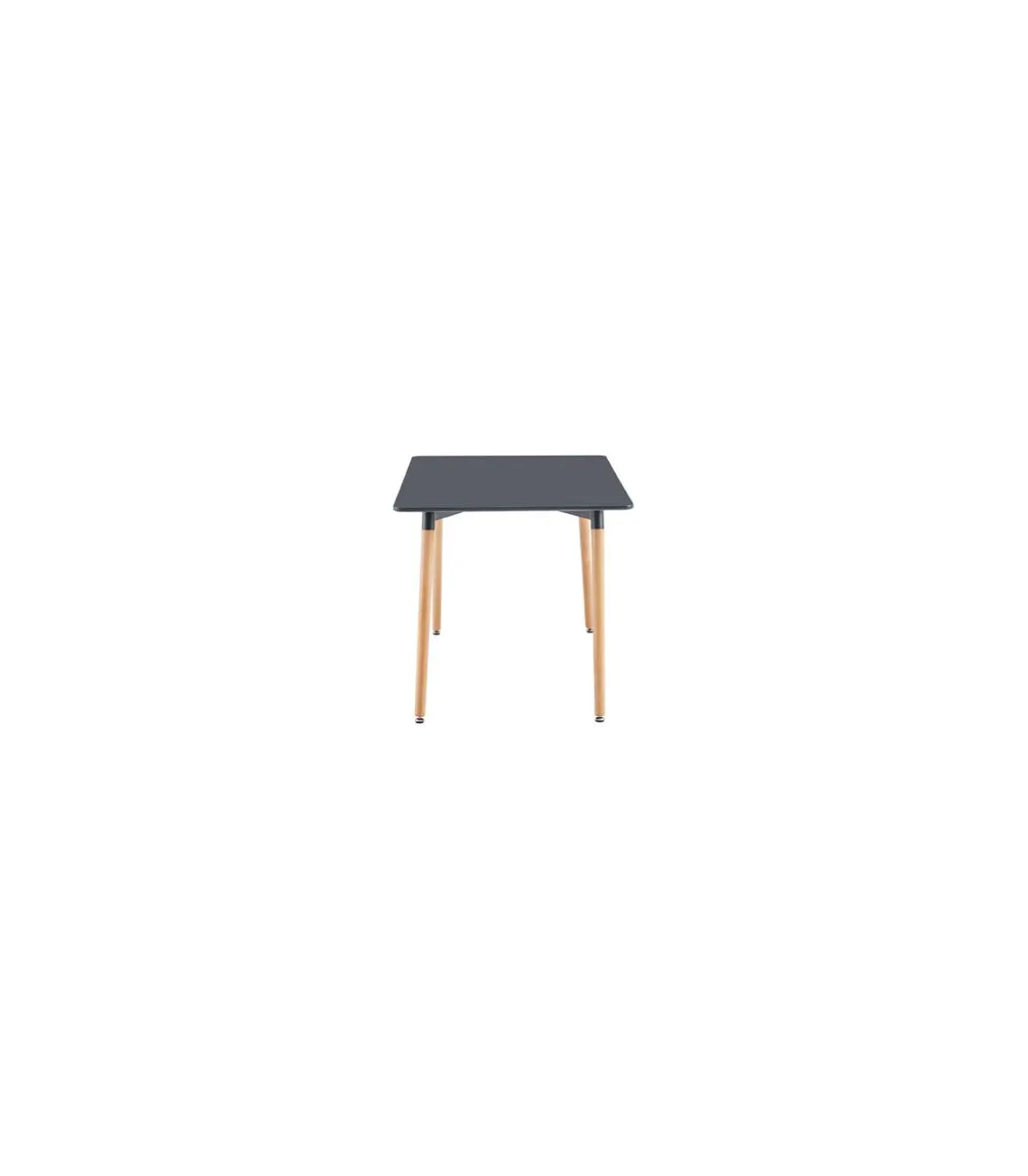 Mesa rectangular Md-Nordika fija acabado gris, 75 cm(alto) 140 cm(ancho) 80 cm(fondo).