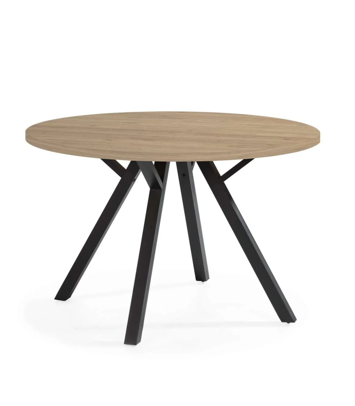 Mesa redonda de comedor Beli acabado natural, 77cm(alto) 120cm(ancho) 120cm(largo)