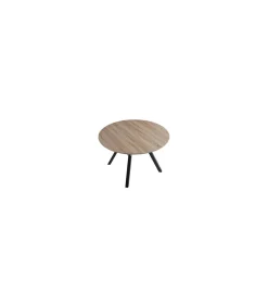 Mesa redonda extensible Delta acabado Oak/negro, 75cm(alto) 120-160cm(ancho) 120cm(largo)