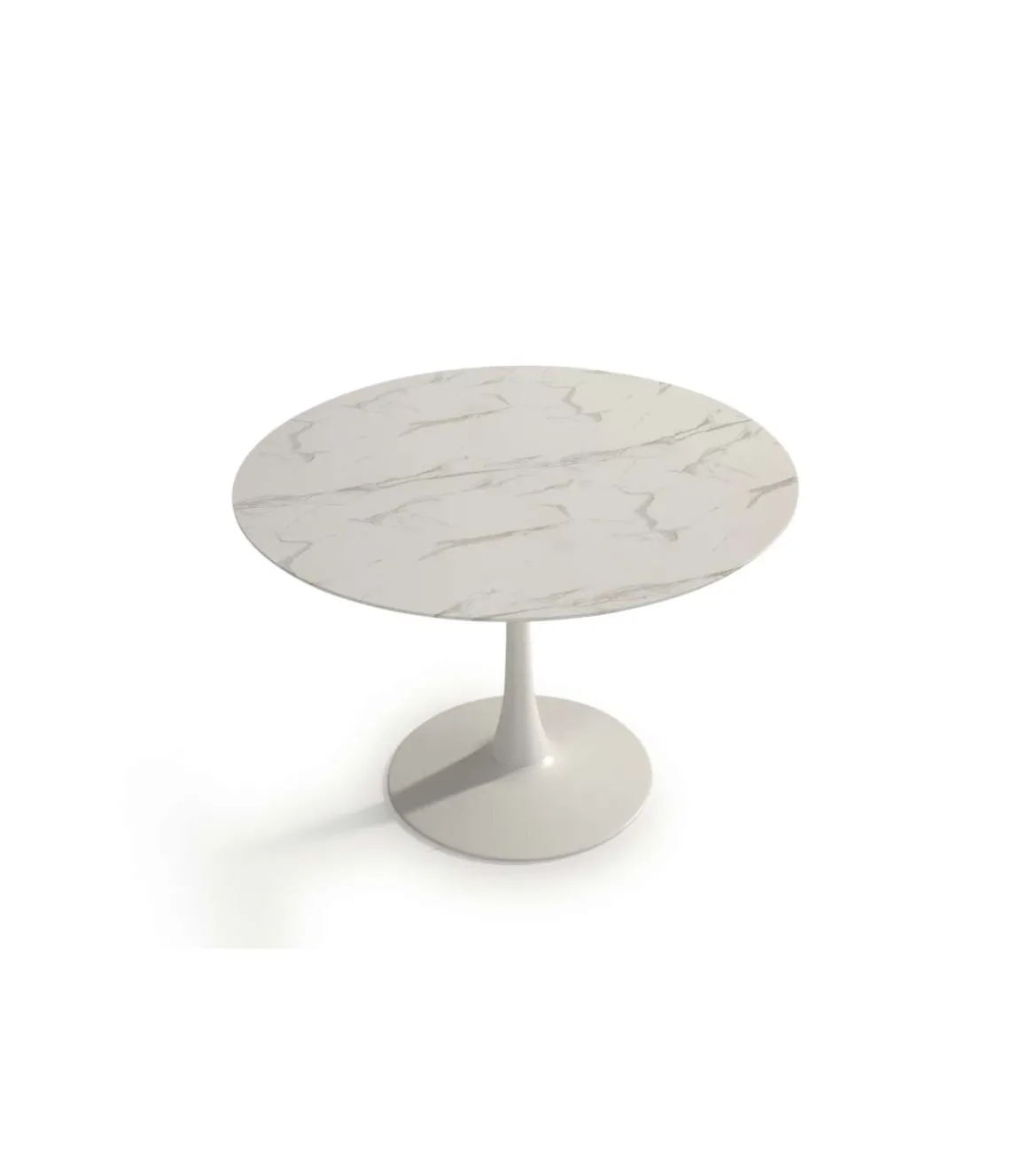 Mesa redonda modelo Adela acabado blanco, 75cm(alto) 110cm(ancho) 110cm(largo)