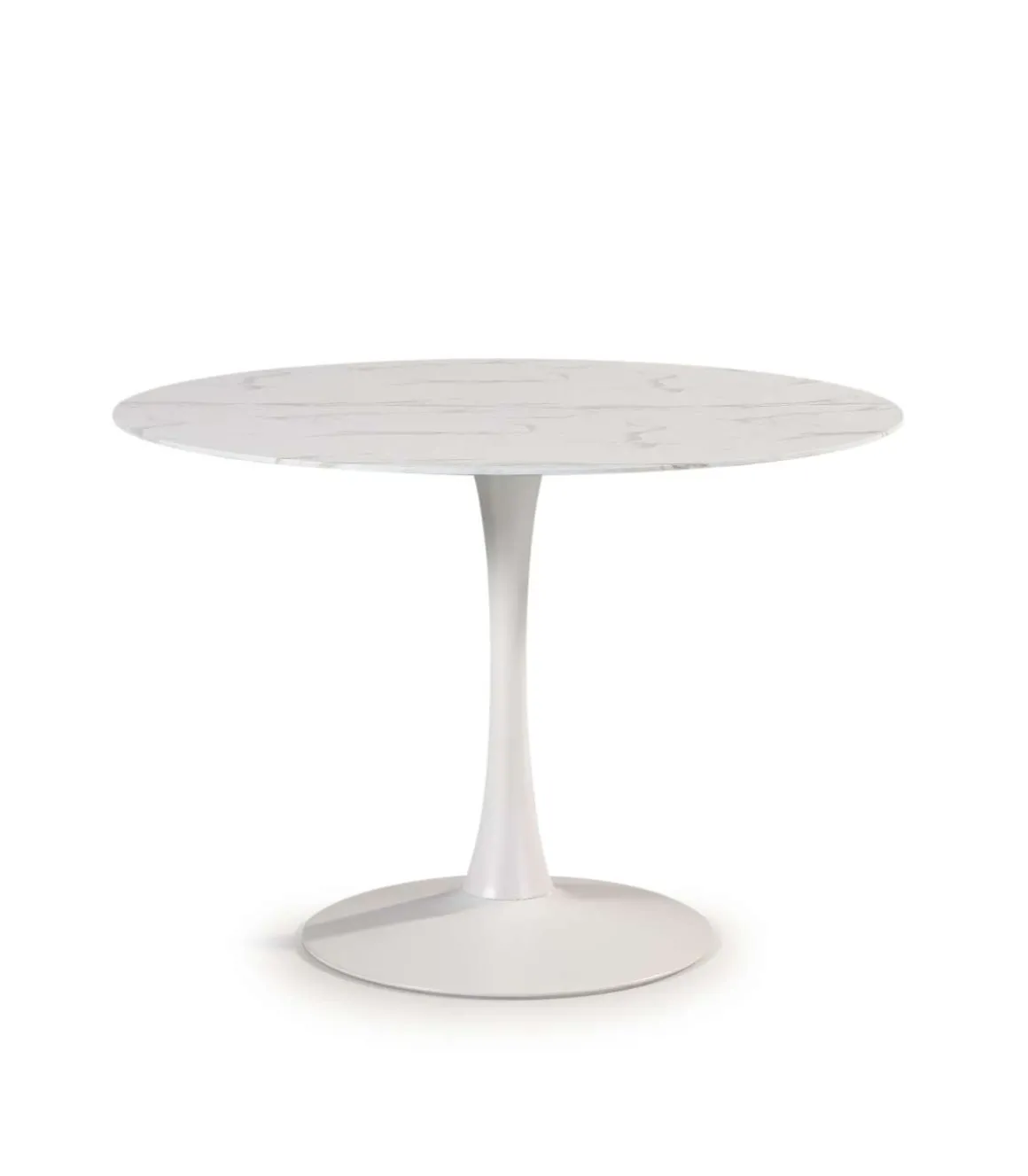 Mesa redonda modelo Adela acabado blanco, 75cm(alto) 110cm(ancho) 110cm(largo)
