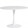 Mesa redonda Onda acabado blanco 75 cm(alto) 110 cm(ancho) 110 cm(largo)