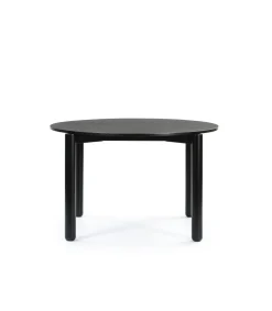 Mesa redonda para cocina o comedor modelo Atlas acabado negro, 120cm(ancho) 75.2cm(alto) 120cm(largo)