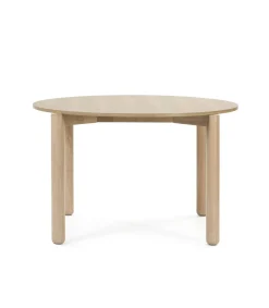 Mesa redonda para cocina o comedor modelo Atlas acabado roble claro, 120cm(ancho) 75.2cm(alto) 120cm(largo)
